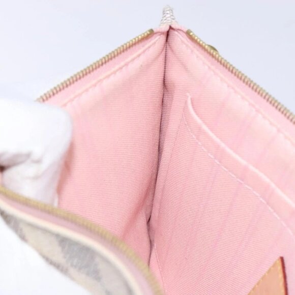 LOUIS VUITTON Damier Azur Neverfull MM Pouch LV Auth 141647 - Picture 15 of 16